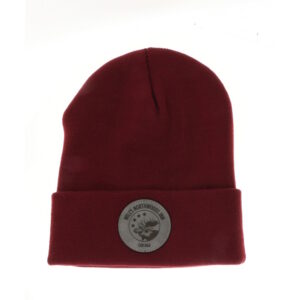 Winter Beanie-Will's Leather Patch (Burgundy)