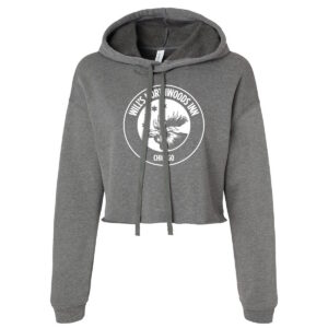 Hoodie - Cropped Gray w/ Moose Logo
