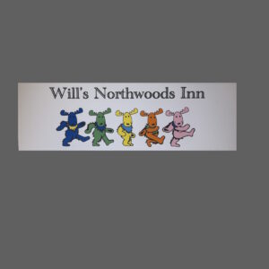 Will's Sticker-Dancing Moose Bumper Sticker (10" x 3")